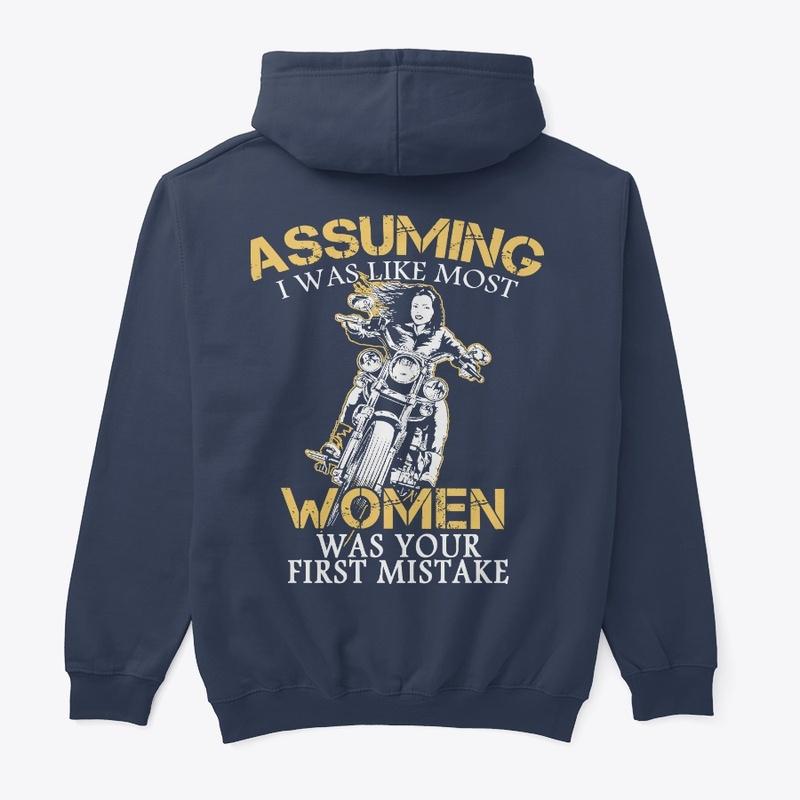 Assume Biker Woman - Hoodie